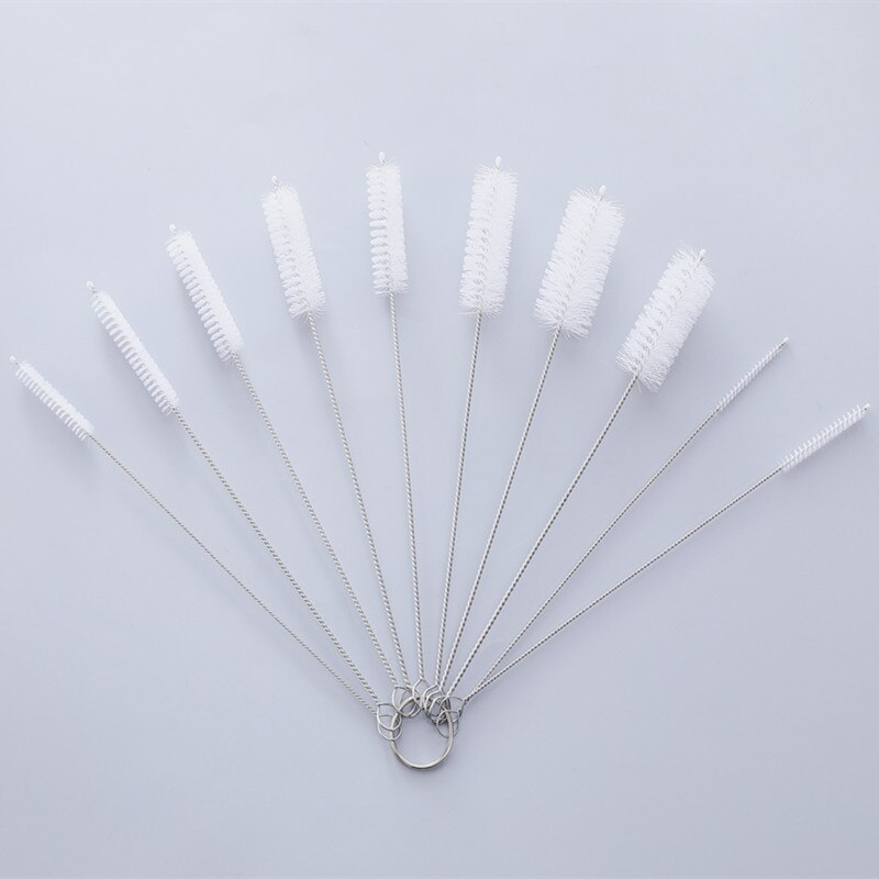 10 sztuk/zestaw butelka dla dziecka szczotki robić czyszczenia gospodarstwa domowego sutek szczotka robić butelek rury słomka szczotki butelka mleka czyste materiały: biały