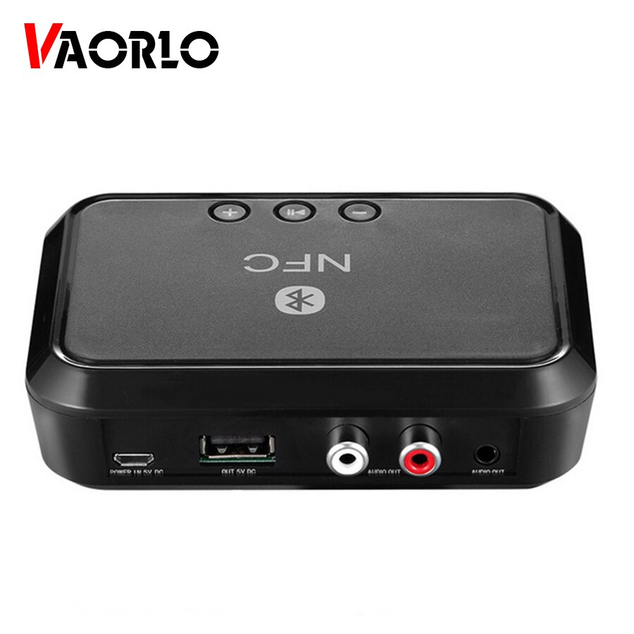 VAORLO-receptor de Audio estéreo con Bluetooth, Reproducción USB, 3,5 MM, AUX, RCA, Jack, NFC, conexión inteligente, adaptador inalámbrico para altavoz de casa y coche