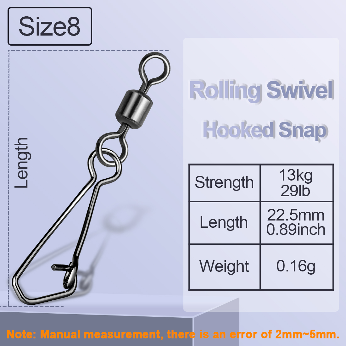 FishTrip Rolling Swivel with Hooked Snap Fishing Swivel Snap with Carabiner Stainless Steel Fishing Connector: 12 / Burgundy