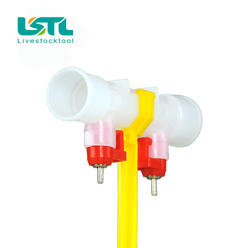 10 Uds aves de corral pollo bebederos de tetina doble colgante tazas de bebedero para pollos aves de corral granja equipo de alimentación al por mayor