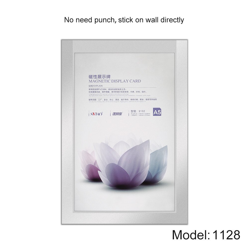 Wall Mounted Adhesive PVC Certificate Document Display Frame Poster Advertising Sign Board Paper Presentation Board: A5 (210X148MM)