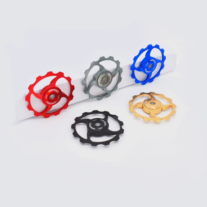 TWOOC 11T 4 Hole Aluminium Bike Jockey Wheel MTB Guide Pulley Ceramic Rear Derailleur