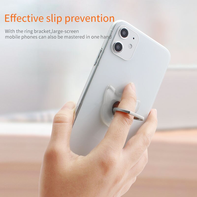 Widoczny telefon komórkowy uchwyt na telefon stojak 360 ° stopni obrót wyczyść uchwyt na palce Kickstand kompatybilny dla iphone' ów lub etui na telefon