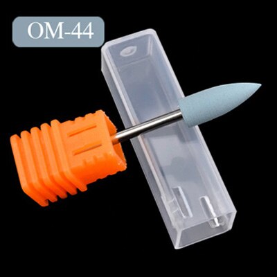 Brocas para uñas de carburo de silicio de goma, pulidor Flexible para manicura y pedicura, accesorios eléctricos para limar uñas, 1 unidad: Blue-800Grit