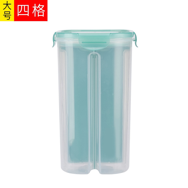 Plastic Container Storage Kitchen Food Storage Container Separator Box Cans Jar with Cover Rotatable Large Capacity Jars R2021