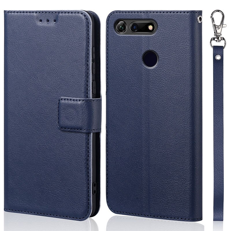 Coque en cuir à rabat pour Huawei Honor View 20, étui pour Honor View 20: Navy