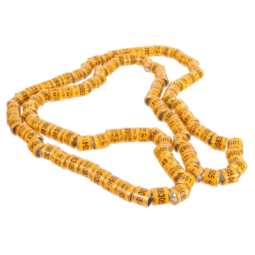 100pcs Numbered Pigeon Leg Rings Bird Identification Bands Poultry Leg Band