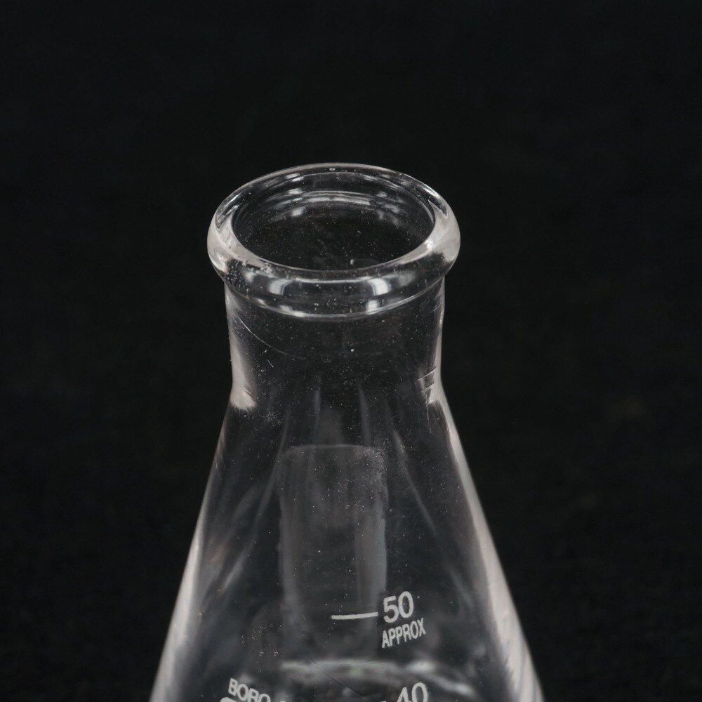 Matraz Erlenmeyer cónico G3.3, 50ML, vidrio de borosilicato, suministros de laboratorio