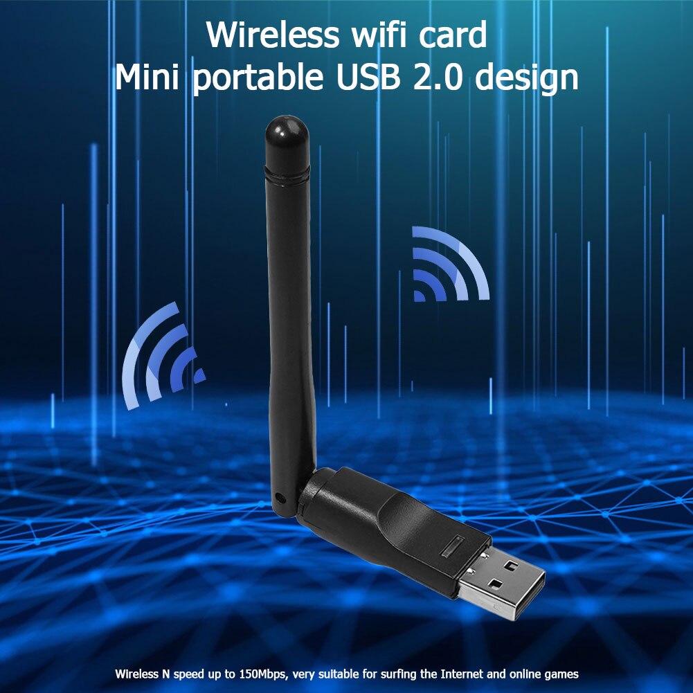 Desktop Dual band Wireless Wifi Adapter USB 2.0 WiFi Dongle 802.11b/g/n 2.4GHz Wireless Network Adapter for Computer PC