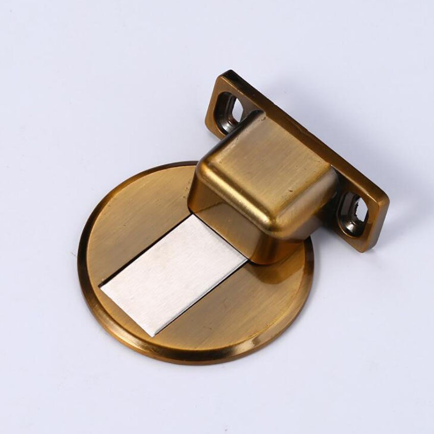 Butée de porte magnétique, butée de porte magnétique cachée, alliage de zinc, butée de porte auto-adhésive et perforée pour montage au sol,самозажимной: GRIS