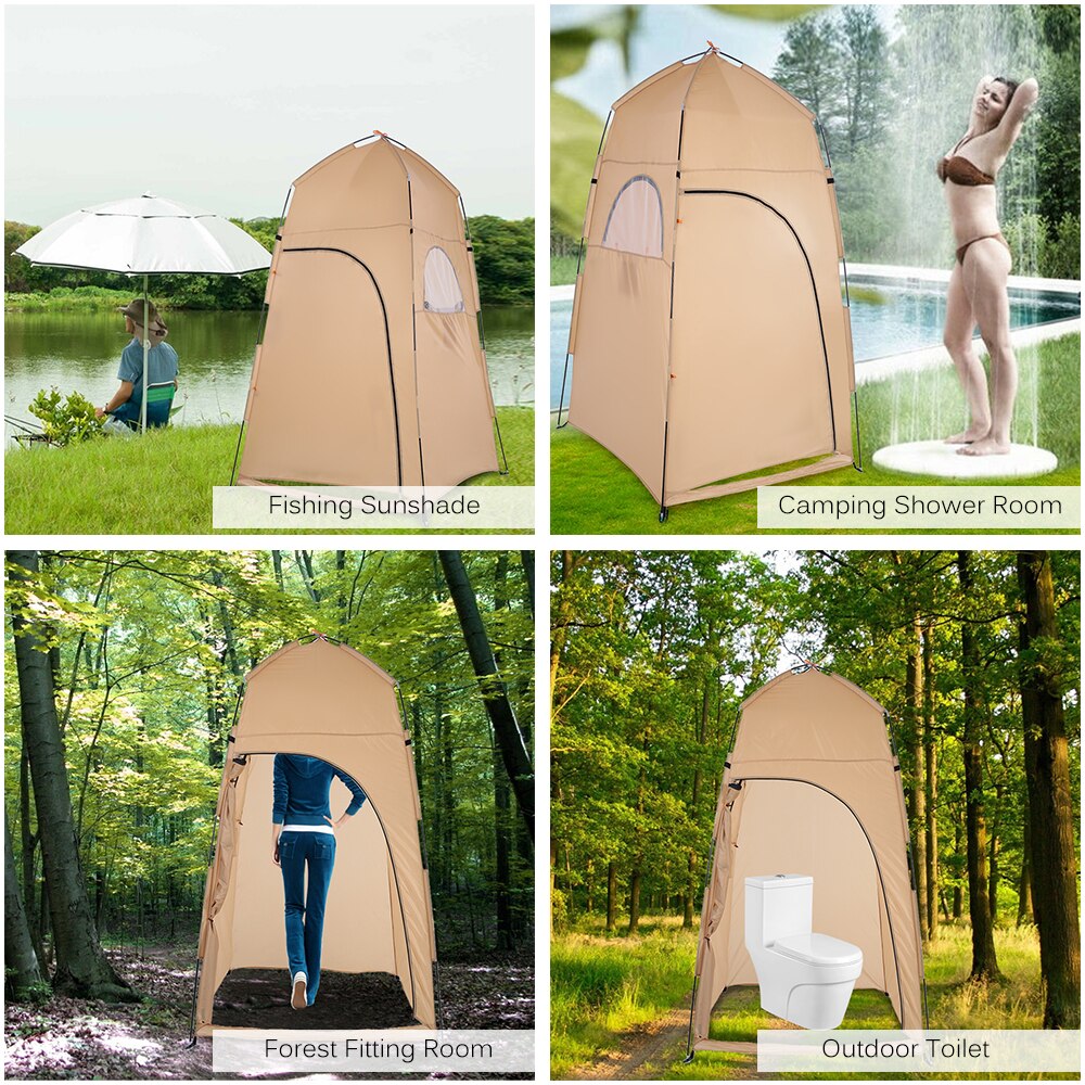 Tomshoo Draagbare Outdoor Douche Bad Tenten Veranderende Paskamer Tent Onderdak Camping Strand Privacy Wc Tenten Wc Vissen Tent