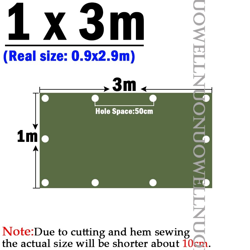 Donker-Groen Zeildoek Organische Siliconen Canvas Tuin Pergola Cover Outdoor Camping Tent Luifel Zeil Boot Truck Regendicht Doek: 1x3m