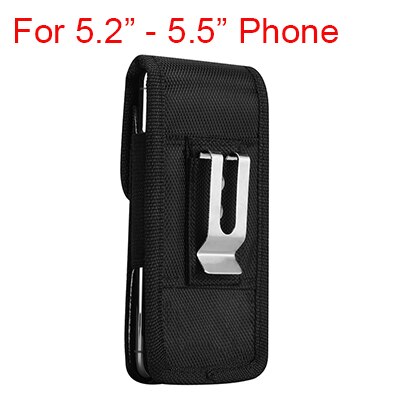 Mobiele Telefoon Heuptas 5.2-6.3Inch Voor Iphone Voor Samsung Voor Xiaomi Huawei Haak Loop Holster Pouch Riem taille Bag Cover Case: 5.2-5.5inch Hook