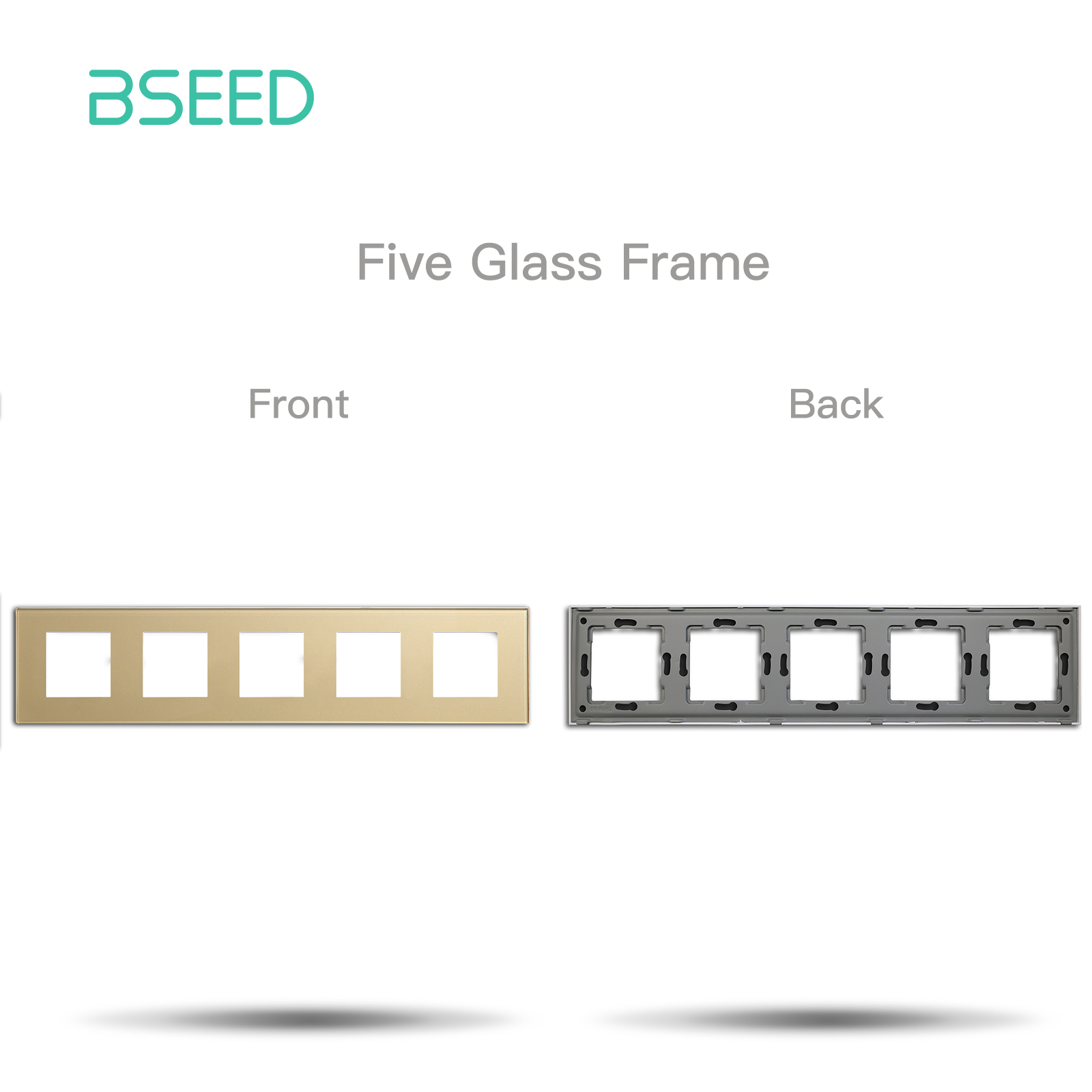 BSEED EU Standard Wall Glass Frame DIY Parts For Light Switch Sockets Metal Plate Included Crystal Panel Only 86/157/228mm: Lavender