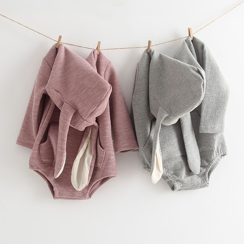 Milancel Baby Kleding Konijn Baby Body Bunny Oor Baby Outfit Katoen Jongens Bodysuit Lange Mouw Baby Kleding