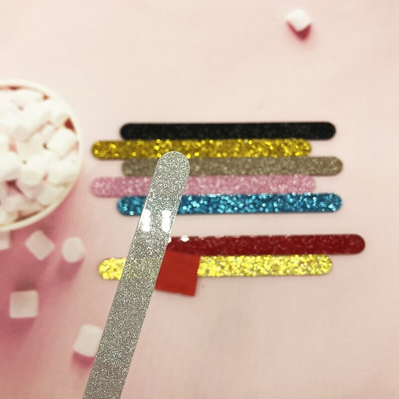 10pcs Acrylic Ice Cream Sticks Popsicle Stick Kids DIY Ice Cream Sticks Crafts Popsicle Stick Mould 11.3x1cm 10pcs: Silver