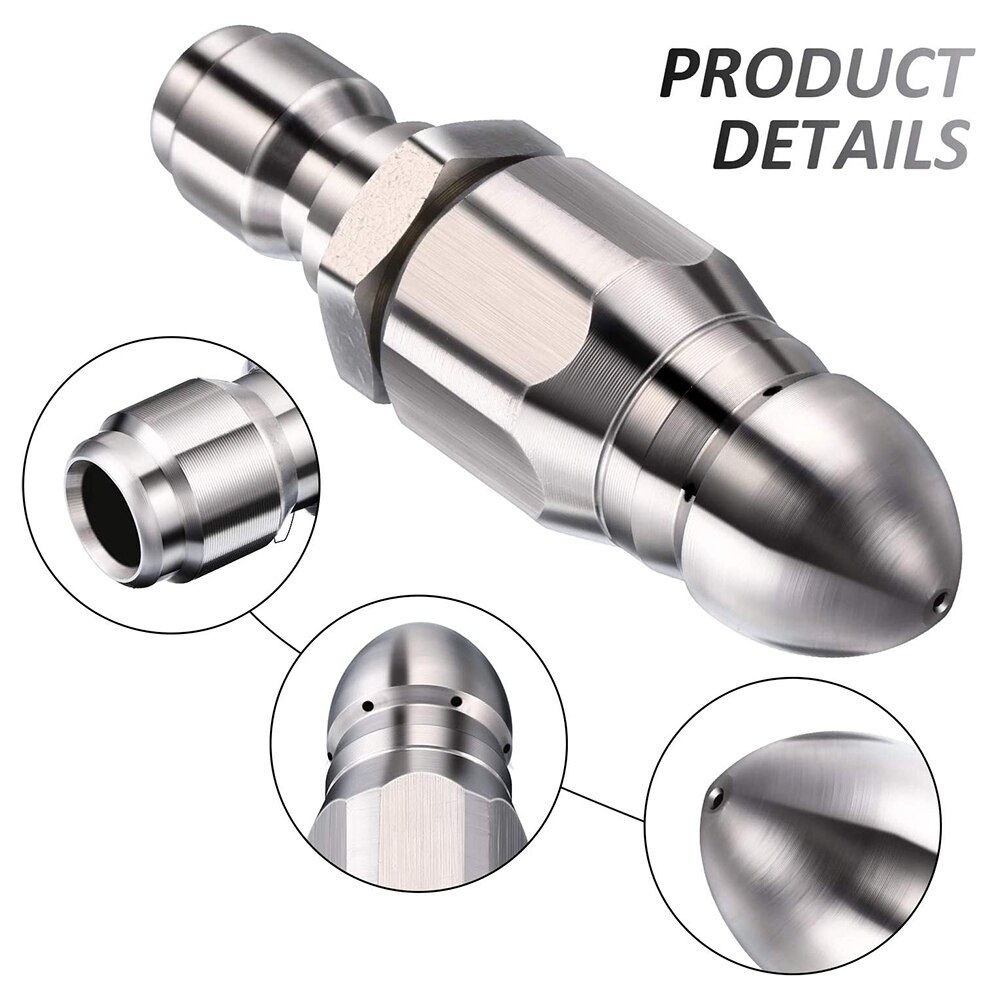 furet deboucheur canalisation ROUE G1/4 ", connecteur rapide, buse de nettoyage des égouts, buse de tuyau haute pression, accessoires de lavage, buses d'égout adaptateur nettoyeur haute pression deboucheur canalisation