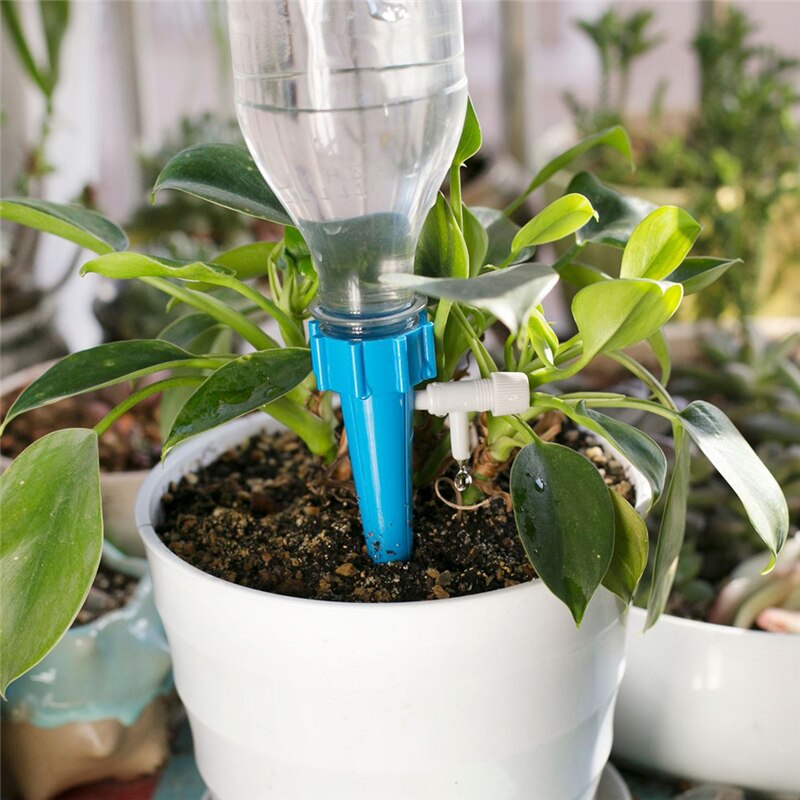 Automatisk drypvandingssystem 6 stk justerbar vandingsanordning med afbryderkontrolventil haveplante blomstervandingssæt