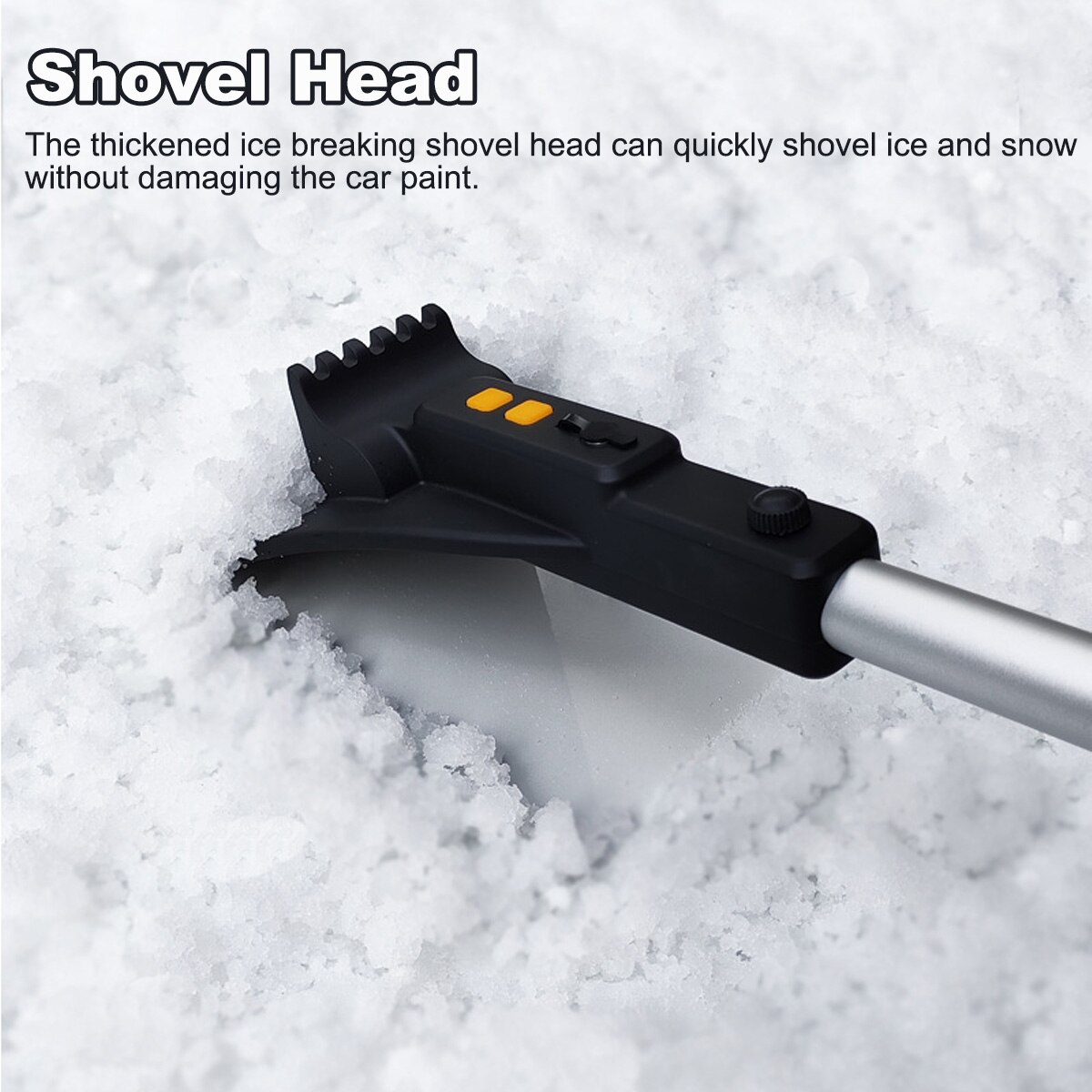 Auto Schnee Entfernung Schaufel Schnee Besen EVA Erweiterbar &Ampere; Drehbare Schnee Pinsel Eis Schaber Schnee Reinigung Werkzeug mit LED-leuchten 제설 제설