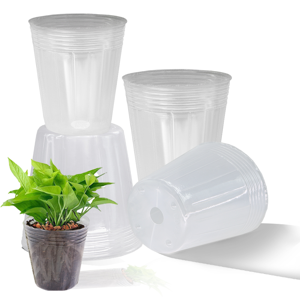 10 Stück wiederverwendbare Transparenz-Orchideen-Kinderzimmer-Topfpflanzen wachsen Ernährungsbecher für Gartenblumen, Umpflanzen, Vermehrungsbehälter