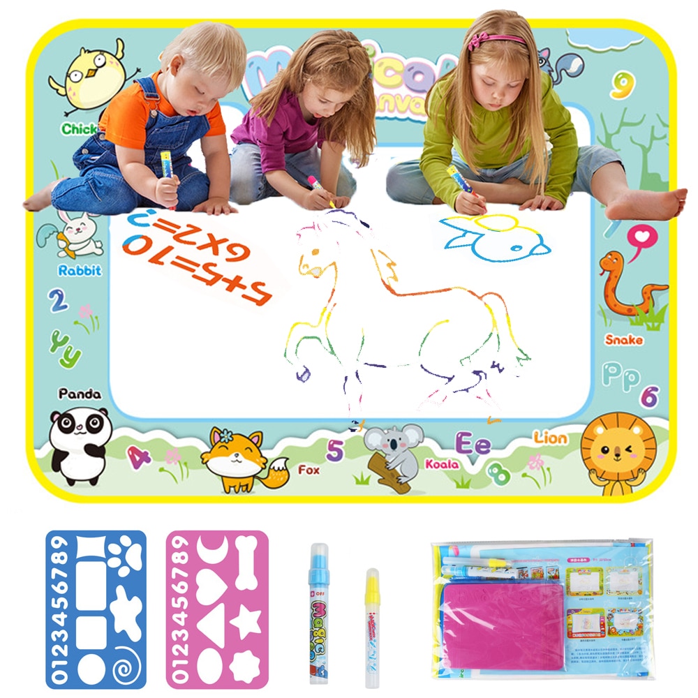 grande taille magique eau dessin tapis Doodle peinture conseil éducation précoce dessin jouet noël pour enfants directe