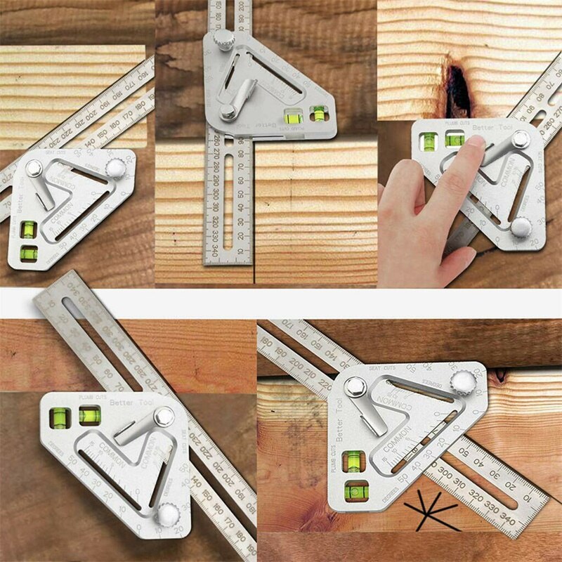 Practical Roof Revolutionizing Carpentry Utensil Multi-Function Measuring Tool Angle Ruler Protractor Carpenter Tools