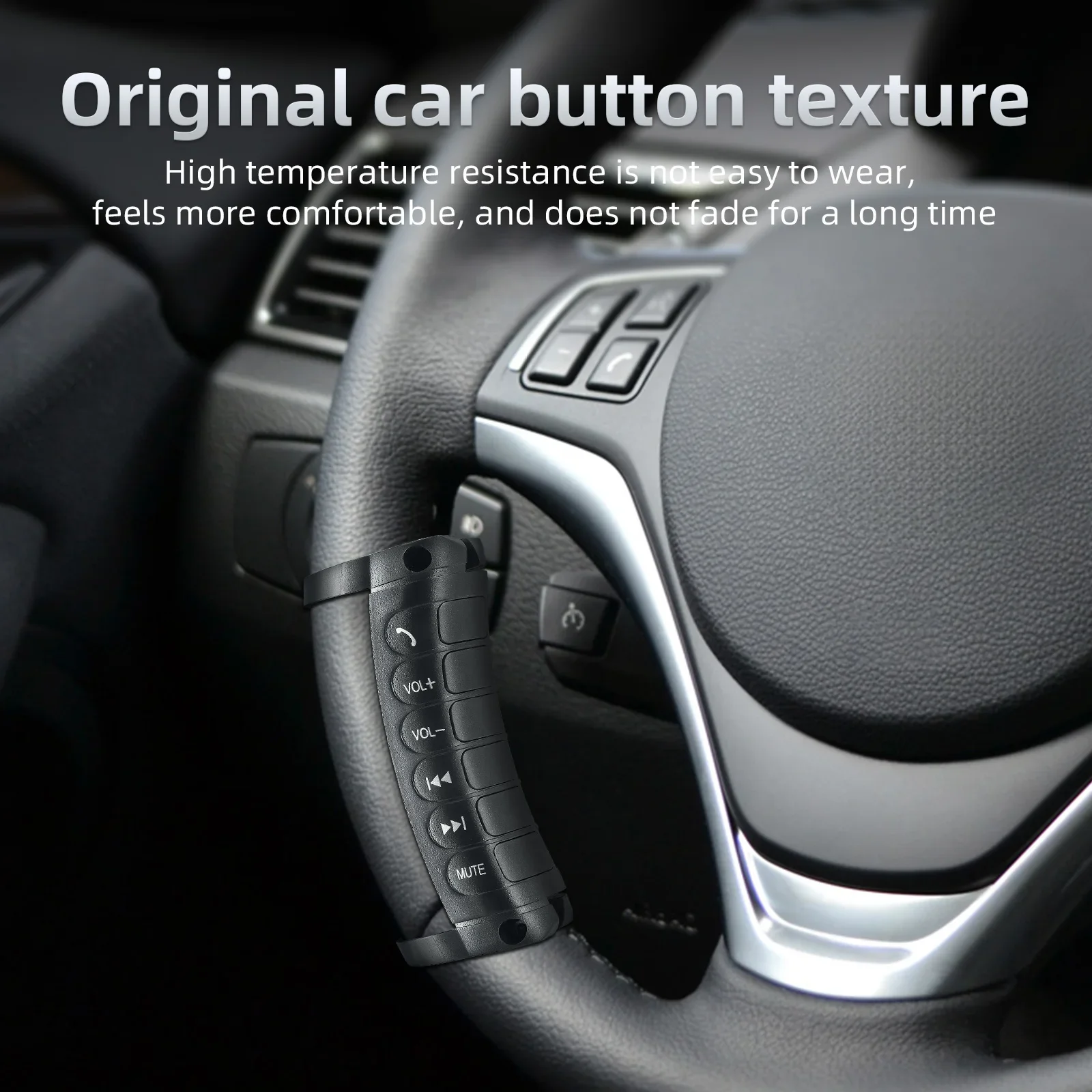 Telecomandi universali per controllo volante a 6 tasti Pulsanti interruttori per auto senza fili compatibili con Bluetooth per androide volume