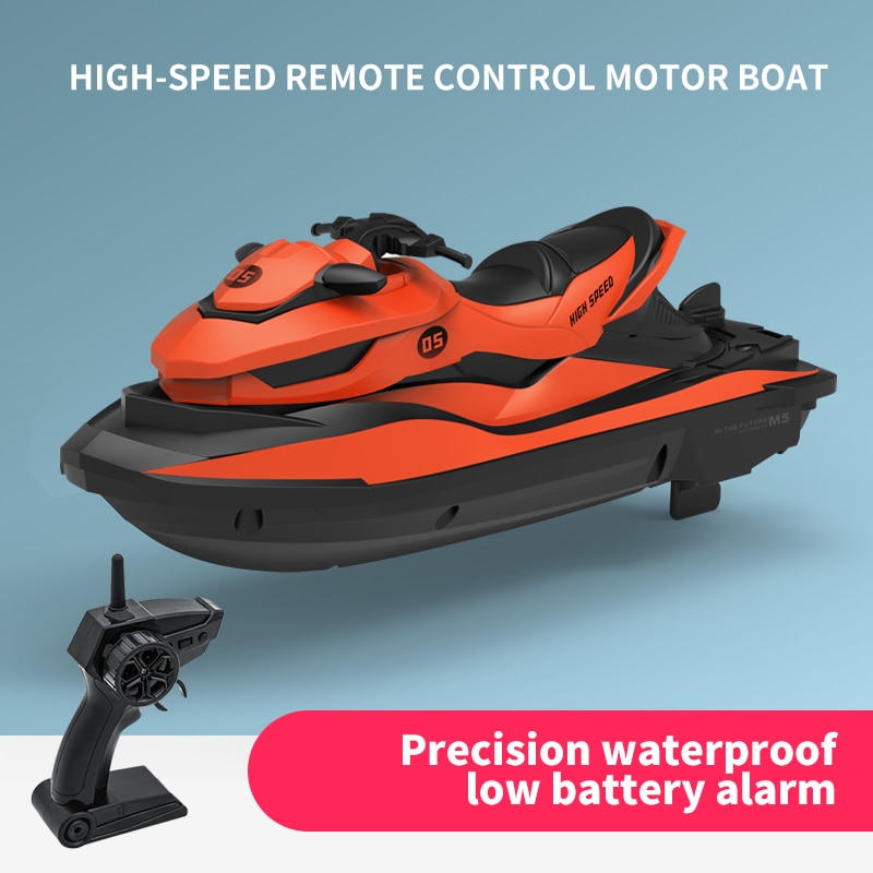 M5 Mini High-Speed Afstandsbediening Boot 2.4G 50 Meter Afstandsbediening Afstand Zomer Waterdichte Elektrische Motor rc Boot