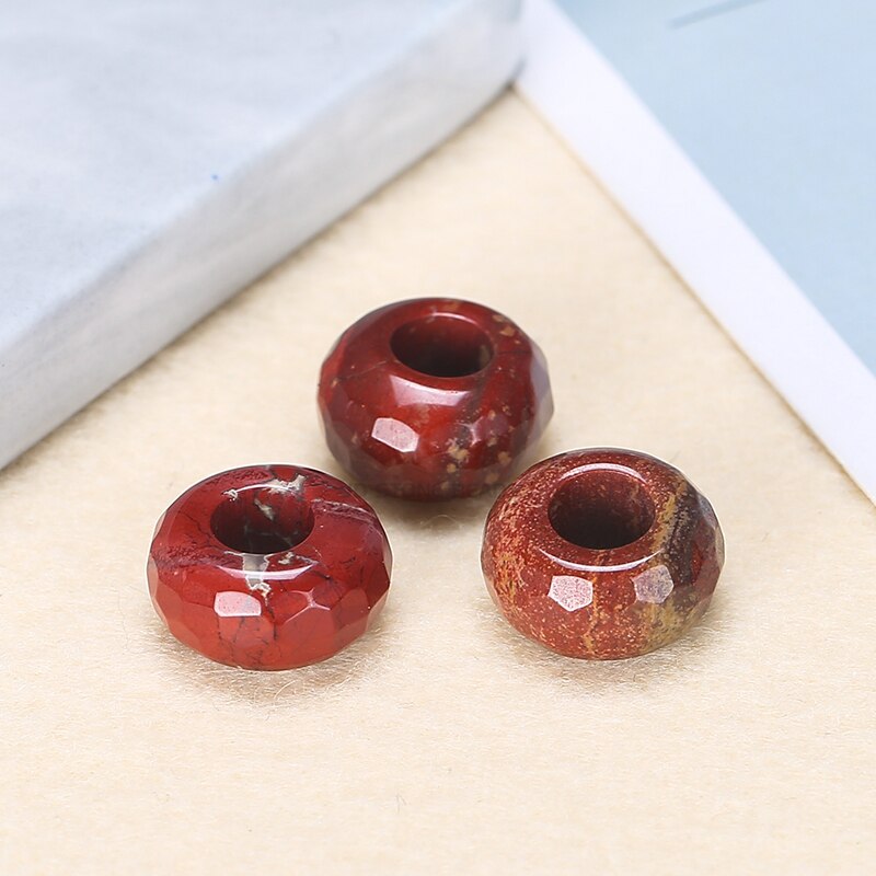 10 pz/lotto sfaccettato naturale grande foro agata perline abaco pietra naturale dimensioni 13x7mm per la creazione di gioielli collana foro 6mm all'ingrosso