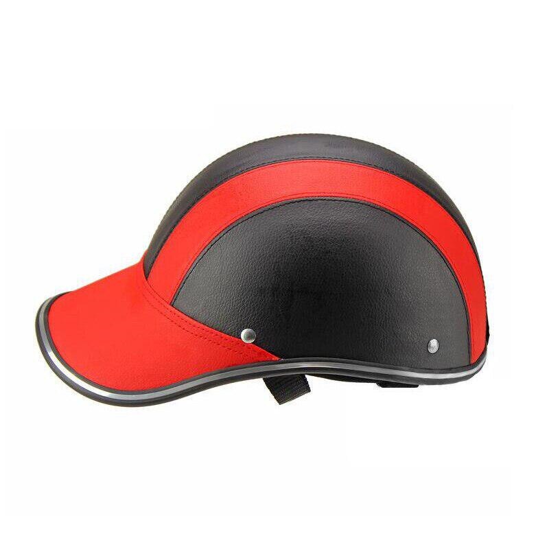 Motorcycle Armor Jacket Helmet Half Face Protective Helmet Unisex Adult Motorbike/Bike/Bicycle Helmet Half Armor Jacket: Black and red