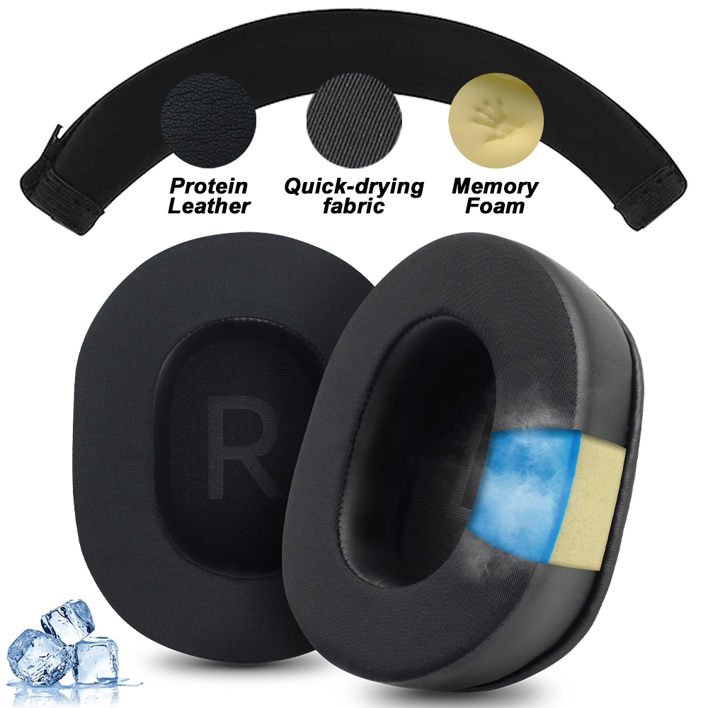 Replacement Foam Ear Pads for MCHOSE V9 S9 PRO,V9 PRO S9 PRO mchose x9 Headphones memory foam Earpads Protein Leather: Mint Colour