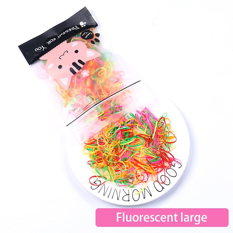 Kleurrijke Kinderen 1000 Wegwerp Kleine Elastiekjes Zal Niet Pijn Het Haar Styling Haar Accessoires Rubberen Band Styling: Hair ring 127-1