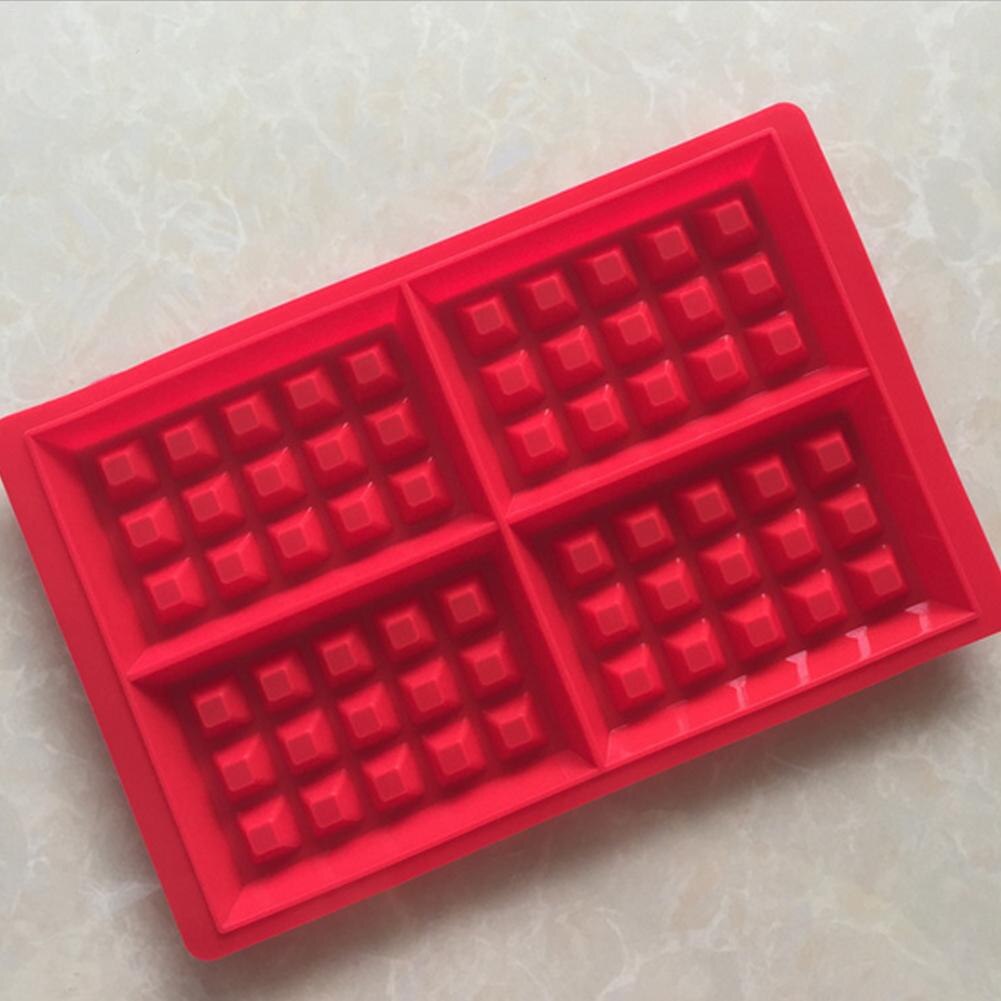 Family Silicone Waffle Mold Maker Pan Microwave Baking Cookie Cake Muffin Bakeware Cooking Tools Kitchen Accessories Supplies: B