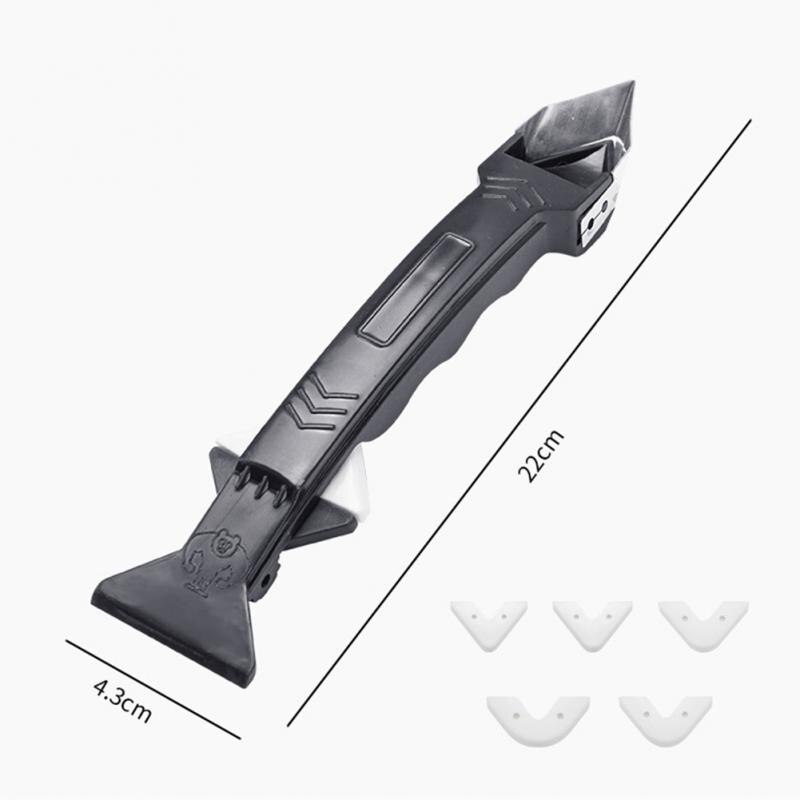 Espátula selladora de silicona para ventanas, espátula de pegamento de Vidrio Metálico, raspador de cemento, herramienta de eliminación, herramientas manuales 3 en 1
