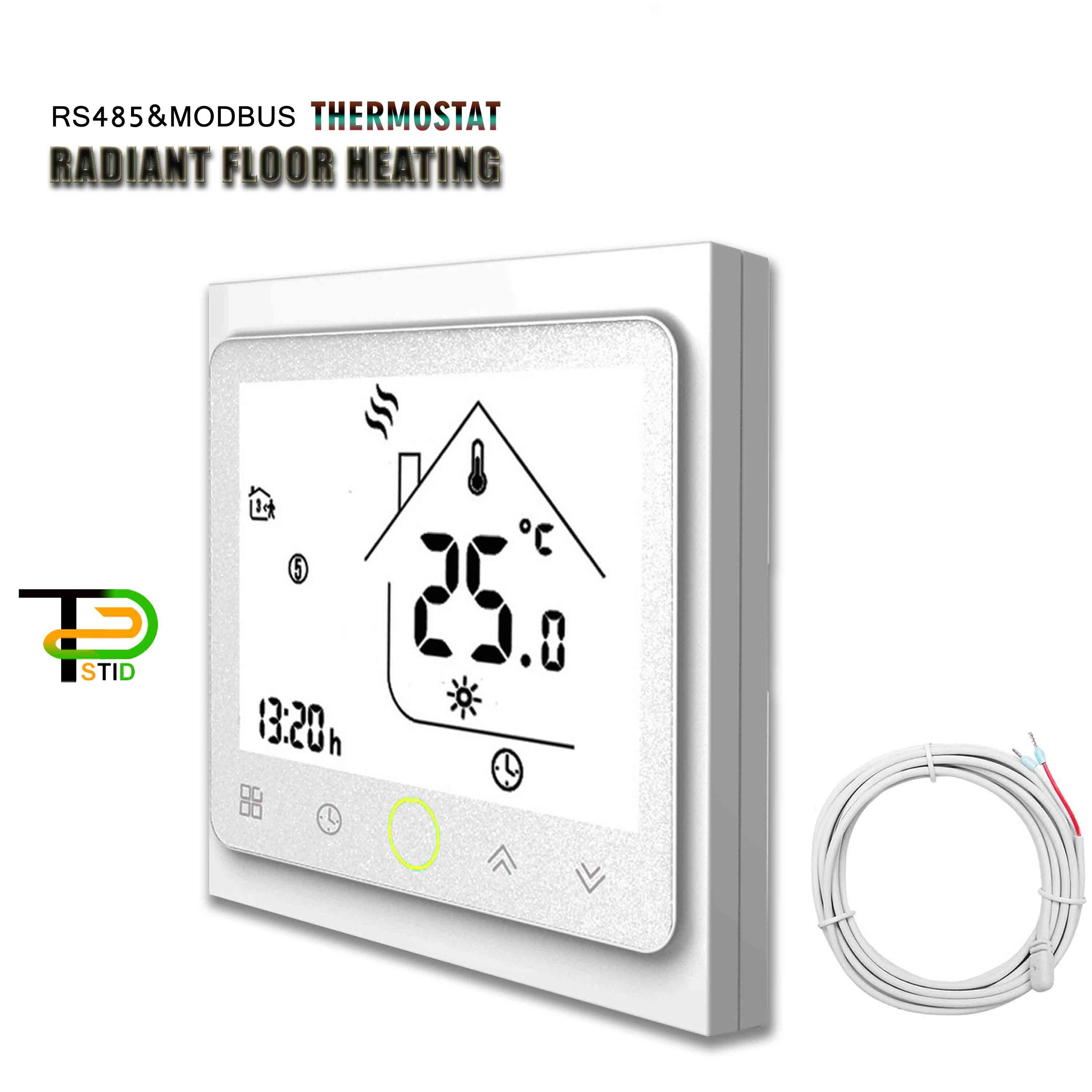 Dual Sensor Centralized Building Control By RS485&Modbus Thermostat for Water Heater/Valve switch