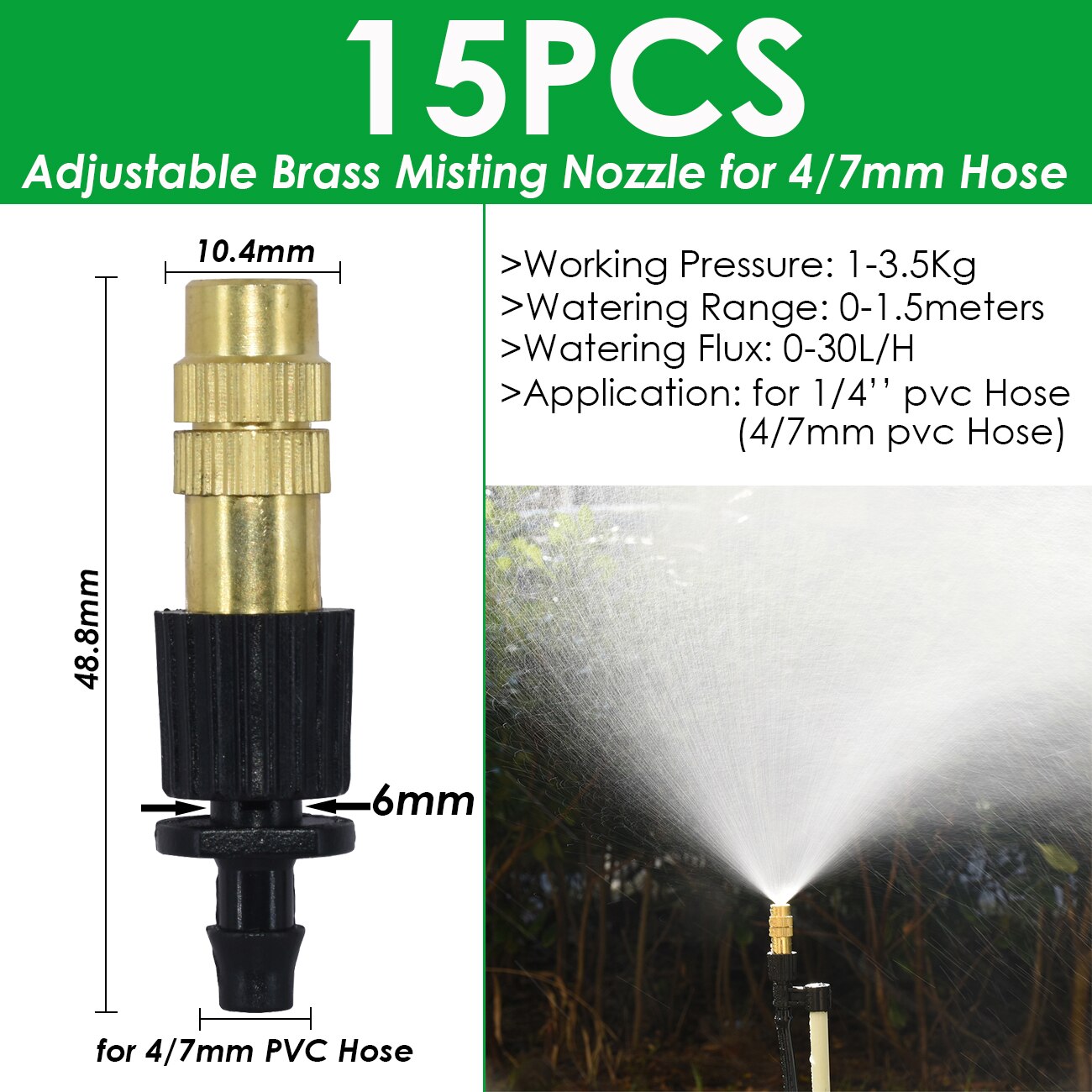 Sprycle 4/7Mm Tuin Verstelbare Irrigatie Staak Sprinkler Emitter Dripper Micro Spuiten Roterende Nozzle Watering Pijl Kas: Licht Geel