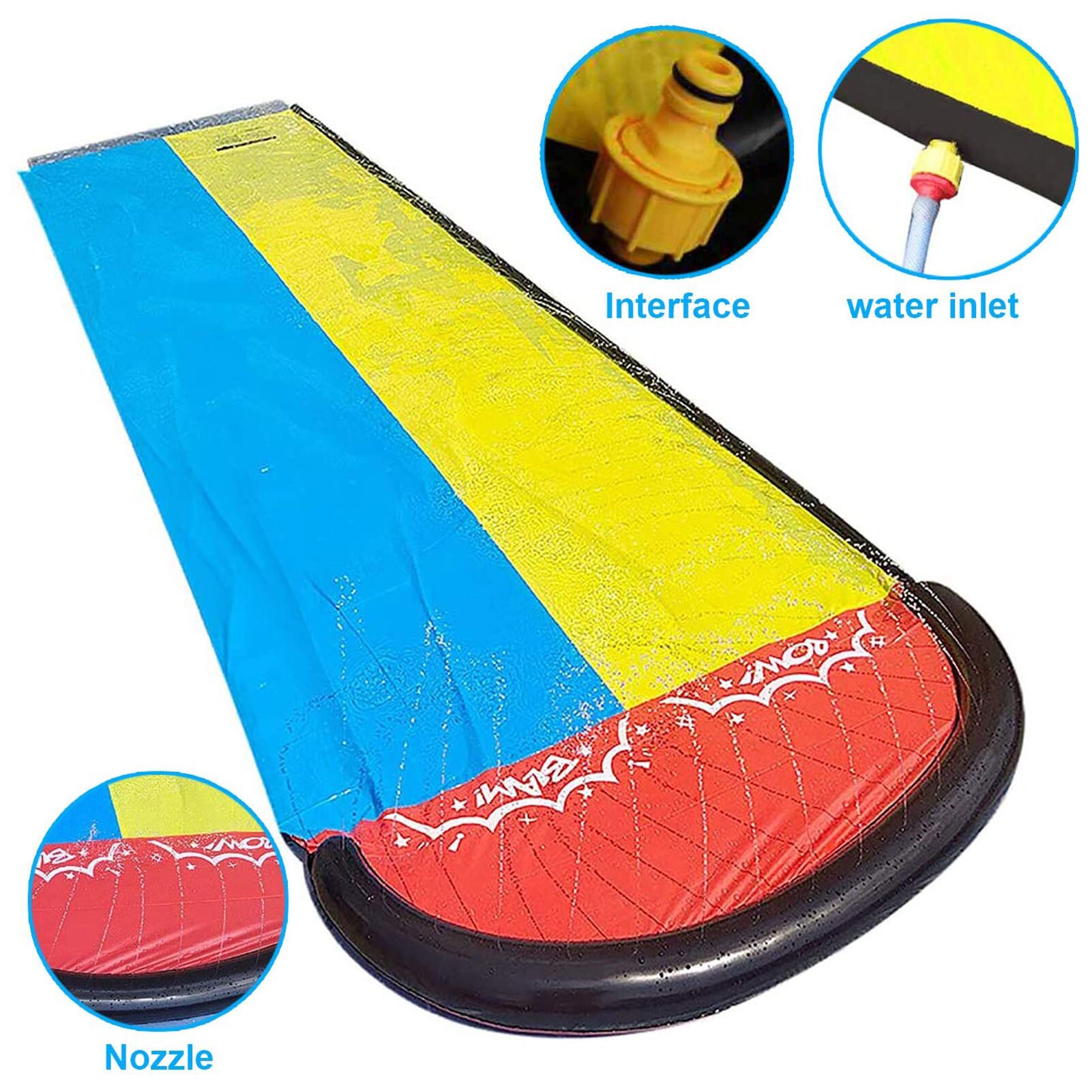 Dubbele Enkele Opblaasbare Water Slide Mat Enkele Anti Gazon Water Splash Waterglijbaan Voor Kinderen Zomer Outdoor Gras Glijbaan Speelgoed