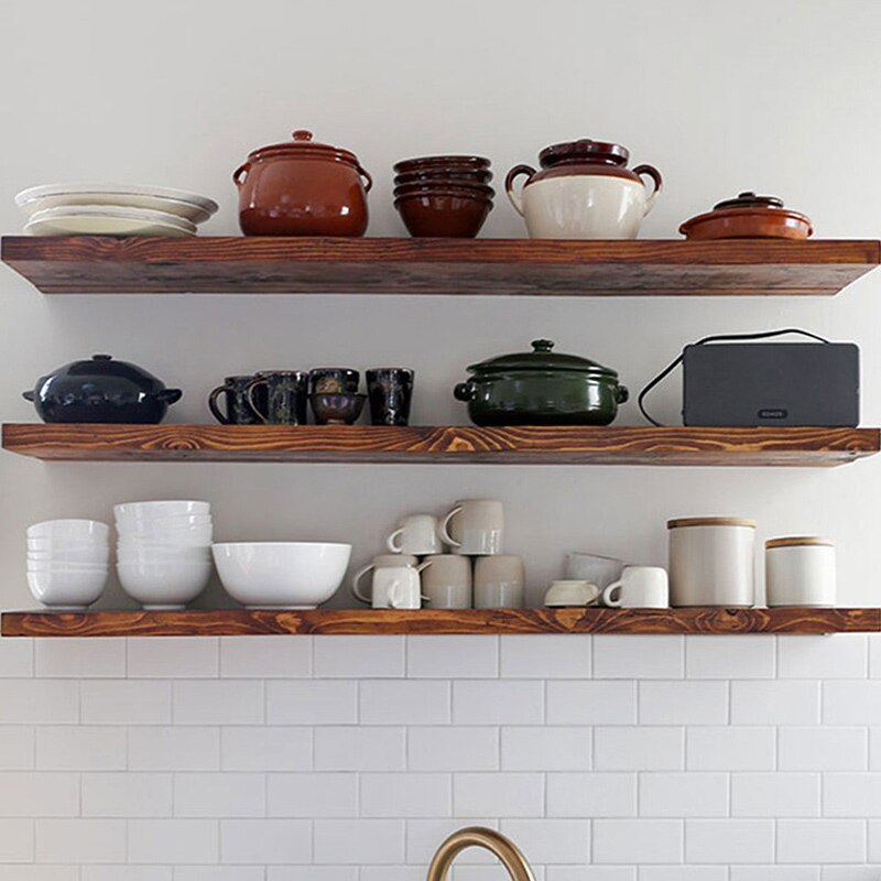 Heavy Duty Floating Shelf Bracket Blind Shelf Support Durable Solid Steel Hidden Brackets With Screws Wall Plugs