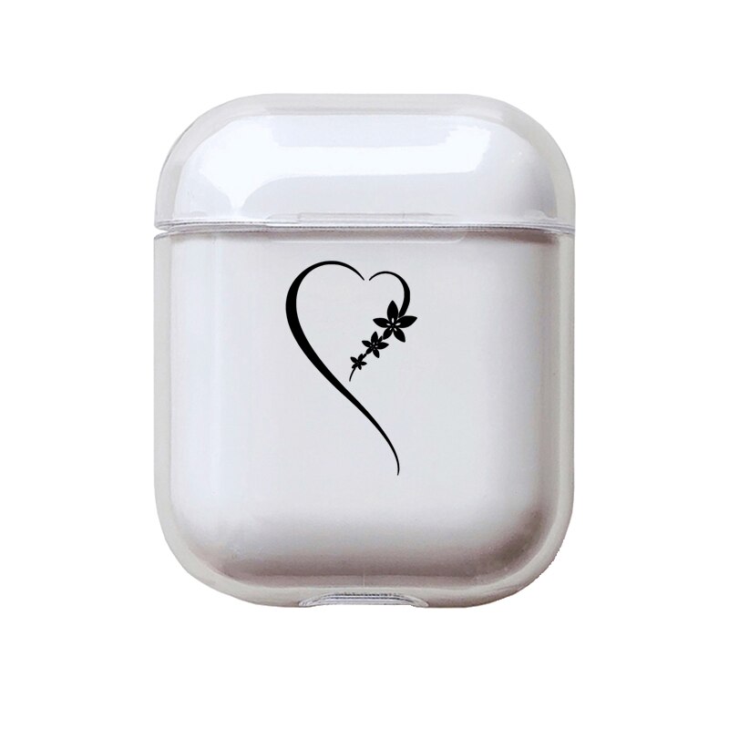 Soft Cute Air Pods Case For Apple Airpods Case Luxury Simple Love Transparent Airpods Case in Bluetooth Earphone Accessories