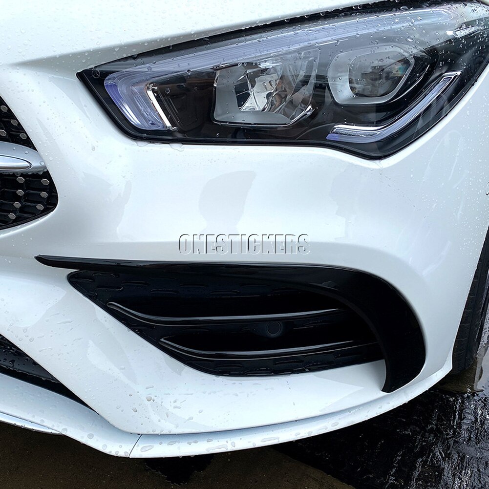 Para Mercedes Benz clase CLA C118 CLA180 200, 220, 250, 260, + Accesorios del coche cuerpo parachoques delantero lámpara de niebla de aire cubierta de moldura de salida