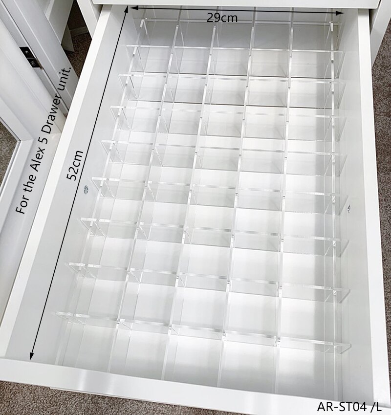 anon DIY Schubladenteiler-einstellen für ALEX 5 und 9 Schubladen, anpassbare Acryl-machen-hoch-Aufbewahrungs-Organizer-Trennwände in der Schublade, verstellbar: Grün