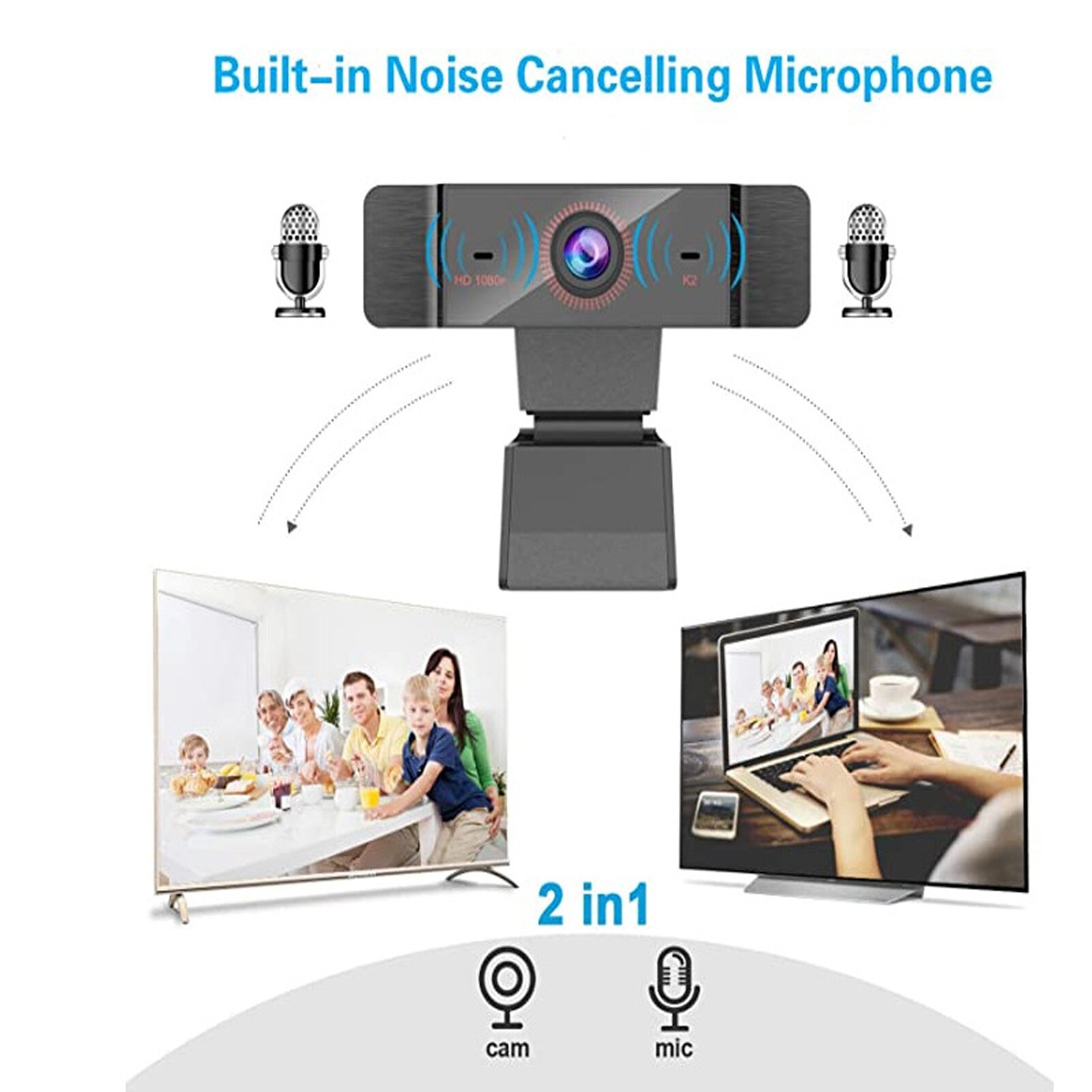 Webcam Computer Camera Met Microfoon 1080P Full Hd Web Camera Usbplug Voor Pc Computer Laptop Desktop Video Calling Mini camera