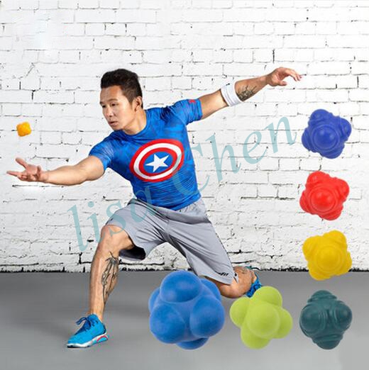 Pelota de reacción de goma elástica de 7,5/8cm, Bola de entrenamiento para la coordinación de la agilidad y el ejercicio réflex, pelota de entrenamiento para acondicionamiento físico, pelota de baloncesto, velocidad de respuesta