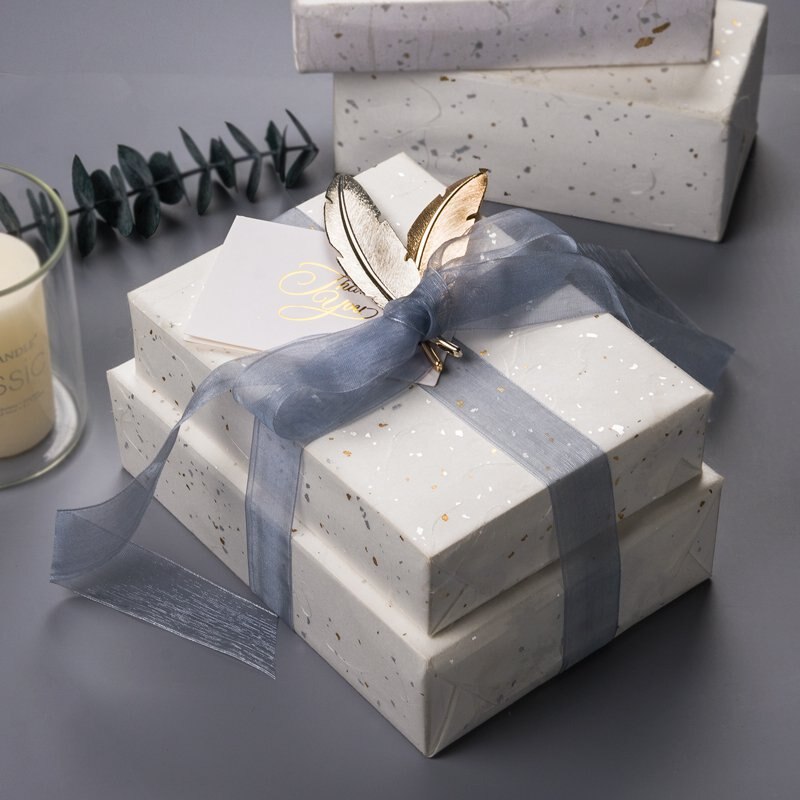 10Pcs Gold Silver Shiny Waterproof Flower Wrapping Papers Christmas Wrapping Papers Craft Papers
