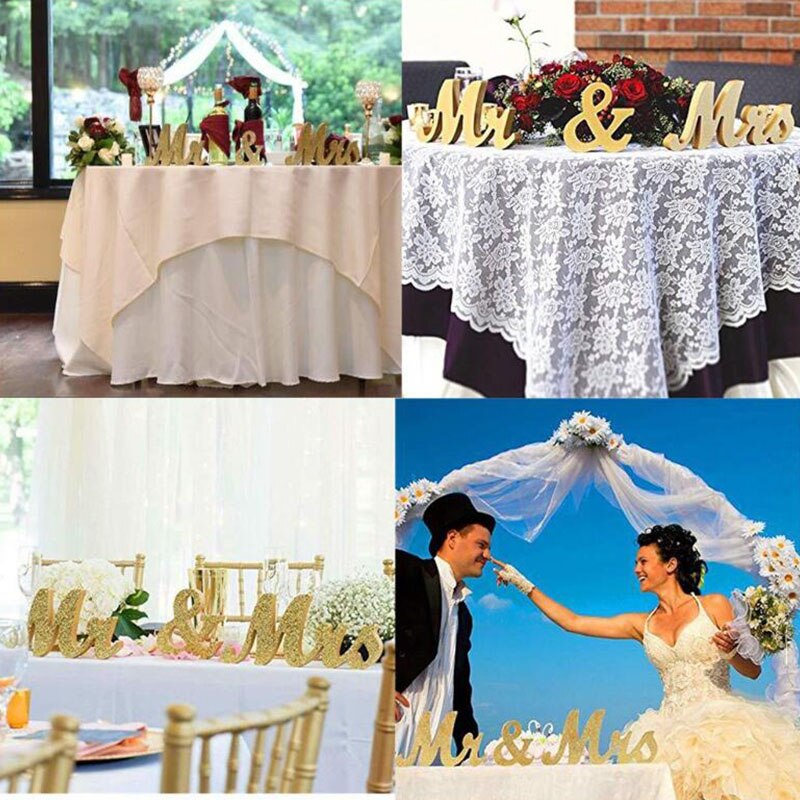 Træ mr & fru bryllupsskilt bryllup tabel numre bogstaver kæreste og reception top bord underskrive bryllup dekoration