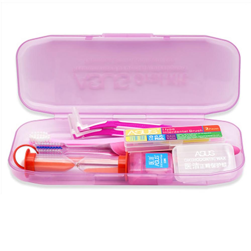 Orale Schoon Tool Orthodontische Mondverzorgingskit Tandenborstel Mond Spiegel Interdentale Borstel Dental Floss Orthodontische Schoon Pak #
