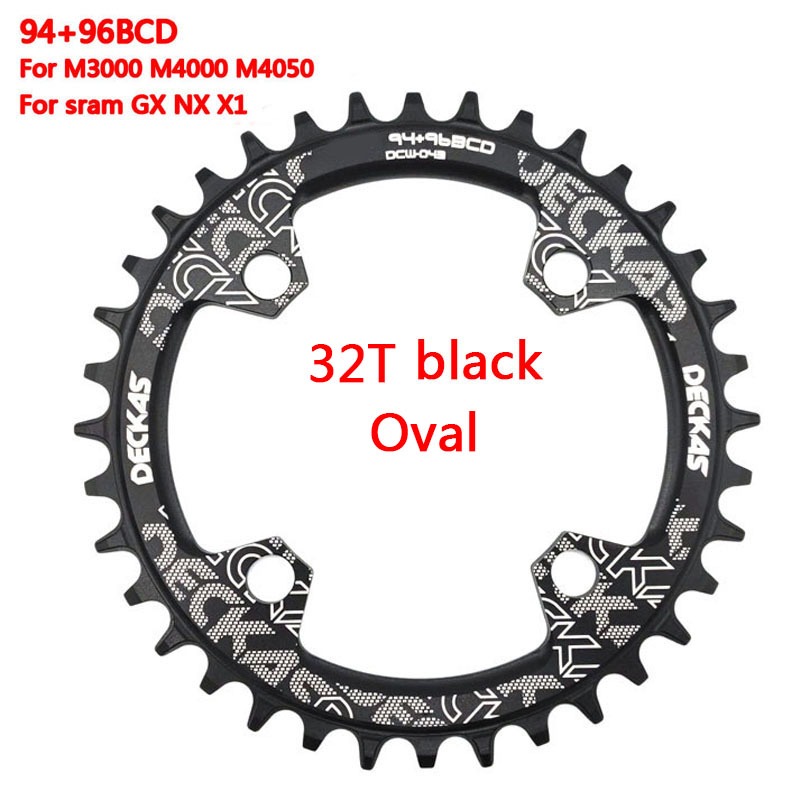 DECKAS 94 + 96 BCD fietskettingwiel Ronde/Ovaal 32T 34T 36T 38T MTB kettingblad Mountain Crown voor M4000 M4050 GXs NX X1 Crank