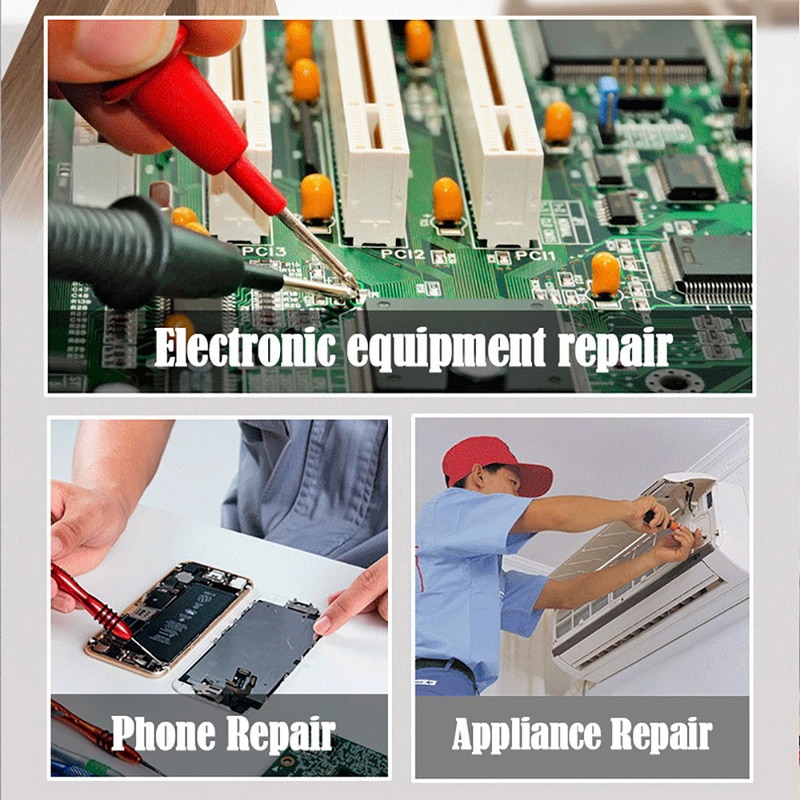 Urijk Portable Multimeter LCD Digital Multimeter Backlight AC/DC Ammeter Voltmeter Tester Meter Handheld Multimeter Tester