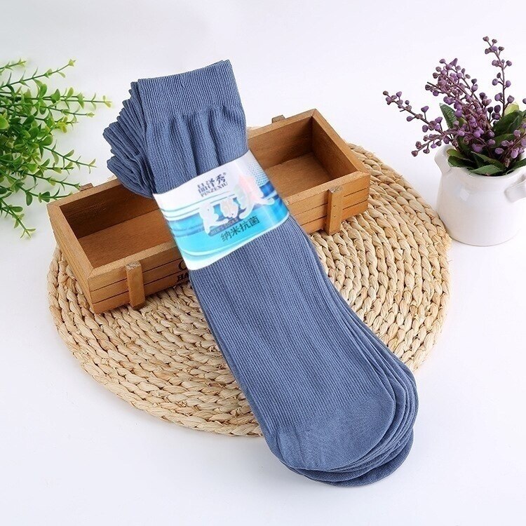 5 par herre sokker stiler svarte sokker pustende høst vinter for mannlig mannskap silke sokker herre bomullssokker: 3