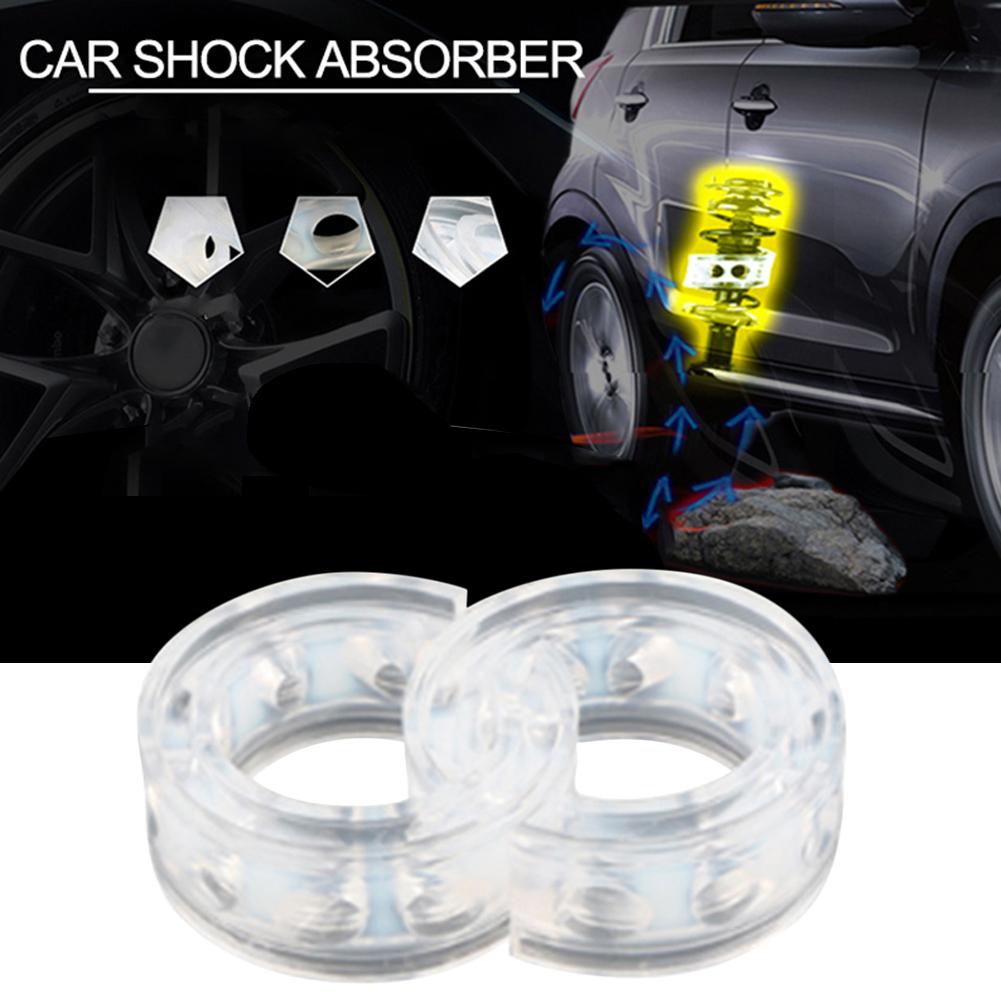 Universal 2PCS Automobile Shock-absorbing C/D type 23/27MM Transparent Rubber Buffer Shock Absorber for Spring Clearance